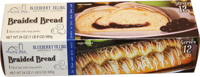 Country Style Braided Bread Blueberry product packaging