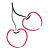 Cherry Braided Bread flavor icon - a line drawing of two cherries connected by a stem.